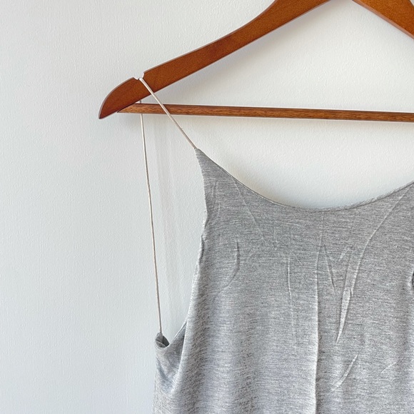 Light grey strappy maxi blackless dress, Size S - Picture 3 of 5